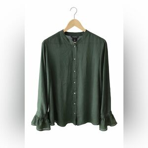 Banana Republic Forest Green Button-Down Shirt